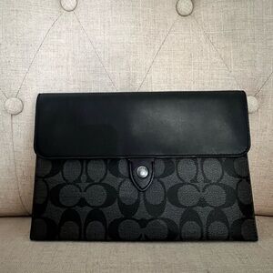 Coach Mini tablet sleeve in signature canvas